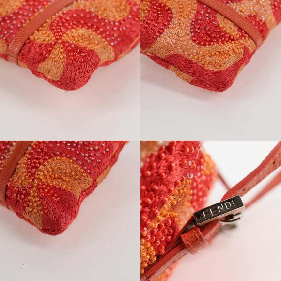 FENDI Hand Bag Beads Red - Picture 11 of 12